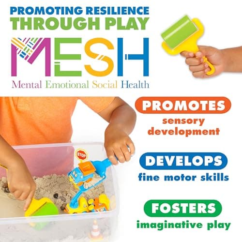 Creativity for Kids Sensory Bin: Construction Zone Playset - Preschool Learning Activities, Excavator Toys for Boys Ages 3-5+, Outdoor Toys and Gifts for Kids — view 3