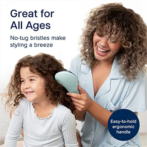 Crave Naturals Glide Thru Detangling Hairbrush that Glides Through Tangles For Wet, Dry and Damaged Hair - Gentle Detangler Styling Tool for Adults, Kids, Men and Women - 7.5 x 3 in, Turquoise — view 4