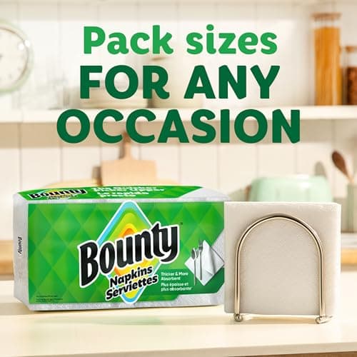 Bounty Paper Napkins, White, 200 Count, Packaging may vary — view 4