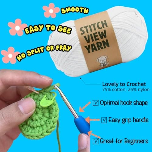 BUNUKY Crochet Kit for Beginners, Amigurumi Puppy Crochet Starter Kit with Step-by-Step Video Tutorials, Complete DIY Craft Kit Gift for Adults & Teens — view 2