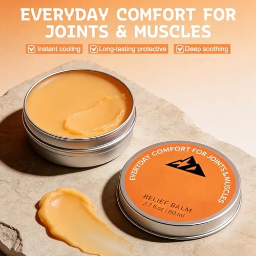 SQZRAN 2pcs Soothing Massage Cream for Knee, Foot, Back & Joint, Fast Absorbing, Non-Greasy, 2.7fl oz