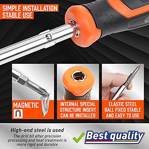 Amartisan 18-in-1 Multi-bit Screwdriver Set Tool All in One, Portable Multi-Purpose Screwdriver, Slotted/Philips/Pozi/Torx/Square,Nut Driver — view 4