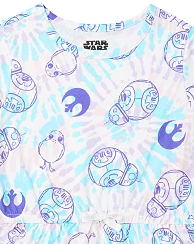 Spotted Zebra Girls' Disney Star Wars Marvel Frozen Princess Mix-and-Match Outfit Sets, 5-Piece Star Wars Tie Dye, 4T