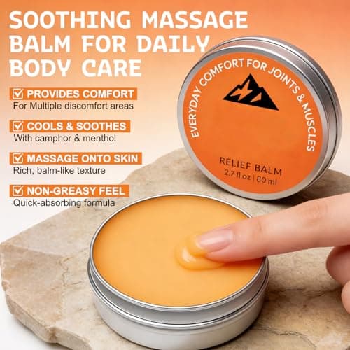 SQZRAN 2pcs Soothing Massage Cream for Knee, Foot, Back & Joint, Fast Absorbing, Non-Greasy, 2.7fl oz — view 3