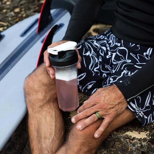 YETI Yonder Helimix Vortex Blender Shaker Bottle Holds up to 27oz | No Blending Ball or Whisk | USA Made | Portable Pre Workout Whey Protein Drink Shaker Cup | Dishwasher Safe, Charcoal — view 5