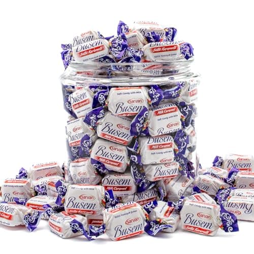 Turkish Milk Toffee-style candy (1 lb) – Firm & Chewy Creamy Candy – Rich Milky Flavor Individually Wrapped
