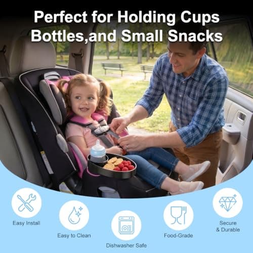 Car Seat Cup Holder Replacement for Safety 1st Grow and Go & EverFit, Car Seat Snack Tray Compatible with C6577 Base, Safety First Car Seat Cup Holder Replacement, BPA-Free, Dishwasher Safe Black, 1 — view 4