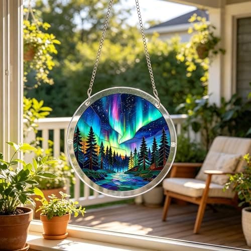 Acrylic Puzzle for Adult, Colorful Flame Sun Catchers Window Hanging 83 Puzzle for Home Decoration Birthday Women Men Mom, 20cm/7.9in Acrylic Puzzles, for Doors Garden Window Hanging Birthday (V)