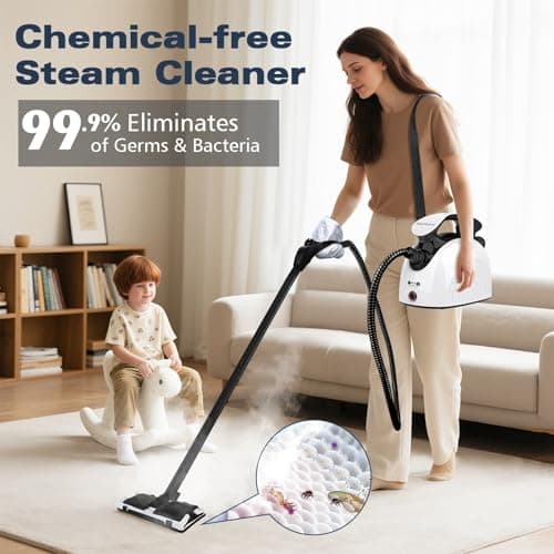Steam Cleaner,Multi-Purpose Steam Engine with 21 Accessories,248 ° F High-Temperature Steam,Suitable For Floors,Kitchen Oil Stains,Tiles,Carpets,Cars,Toilets