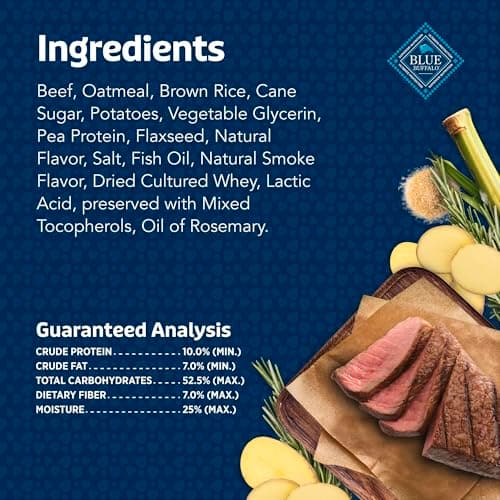 Blue Buffalo Jumbo Bits, Soft & Chewy Anytime Treats, Beef Recipe, Natural Dog Treats Mineral Enhanced for Flavor, 4 oz. Bag — view 5