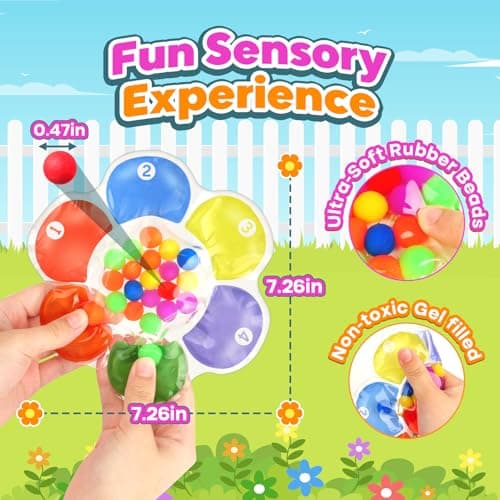 ZaxiDeel Sensory Toys Color Sorting Toys: Quiet Fidgets for Classroom Montessori Toy for Toddlers, Preschool Learning Activities Calm Dwon Travel Toy for Boys Girls Gifts Ages 3+