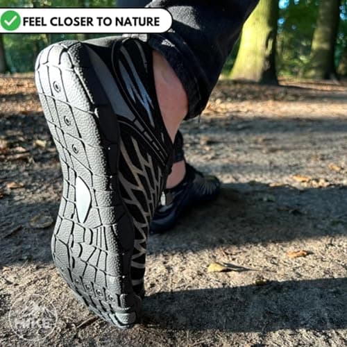 HF Stride Shoes Women Slip On Wide Toe Box Shoes Women Hike Barefoot Sneakers Healthy & Non-Slip Barefoot ShoesWomen Hiking Footwear Men Lightweight Walking Sneakers Unisex A-White — view 5