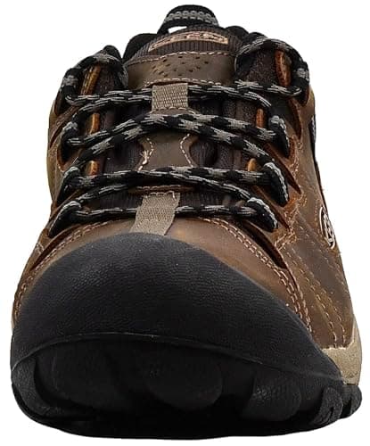 KEEN Men's Targhee 2 Low Height Waterproof Hiking Shoes, Bison/Brindle, 9.5