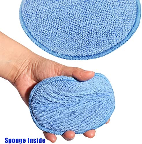 FONAROLL Microfiber Wax Applicator Pads, Car Wax Applicator, Buffing & Detail Polishing Foam Pads for Car Cleaning and Fine Polishing (5" Diameter, 6 Pack)… — view 5