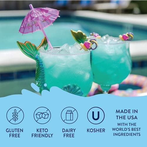 Jordan's Skinny Mixes Sugar Free Syrup, Mermaid Flavor, Fruit Flavored Water Enhancer, Drink Mix for Ice Tea, Lemonade & More, Zero Calorie Flavoring, Keto Friendly, 25.4 Fl Oz, 1 Pack — view 3