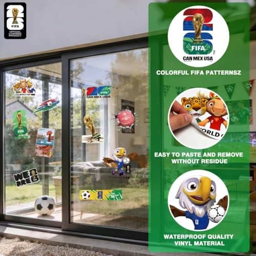 FIFA World Cup 26 Car Stickers, Official Licensed Product, New York New Jersey Theme, Mascot and Trophy Design (FIFA 2026, FIFA-A) — view 4