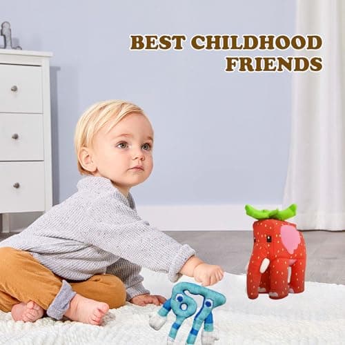 Steal a Brainrot Plush, Soft Huggable Decor for Rooms, 67 Plush, Strawberry Elephant, Los Tralaleritos, Lucky Block, Esok Sekolah, Sammy Plush, Collectible Gift for Fans (Blue 67) — view 4