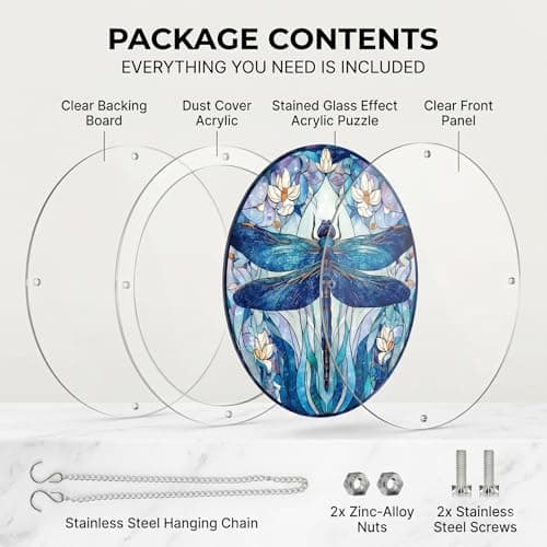 Mosaic Bear Near River Stained Glass Style Suncatcher, Acrylic DIY Puzzle Window Hanging Decor, Birthday & Memorial Gift for Mom, Grandma, Teacher, Friends (7.4 in, 83 Pieces Irregular Pieces) — view 3