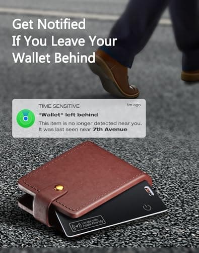 Ultra-Thin Wallet Tracker Card 0.07in 1 Pack Apple MFi Certified - Credit Card Size Tracker Tag Works with Apple Find My IP68 Waterproof Rechargeable Item Locator for Keys, Bags, Wallet(iOS Only) — view 5