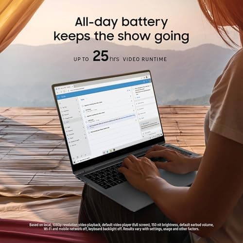 Samsung 16” Galaxy Book5 Pro 360 Copilot+ PC, AI Business Laptop, Windows 11 Pro, Intel Core Ultra 7 Processor 258V, 3K AMOLED Touchscreen, 32GB / 1TB, 120HZ, 2025 Model NP964QHA-KG2US, Gray — view 4