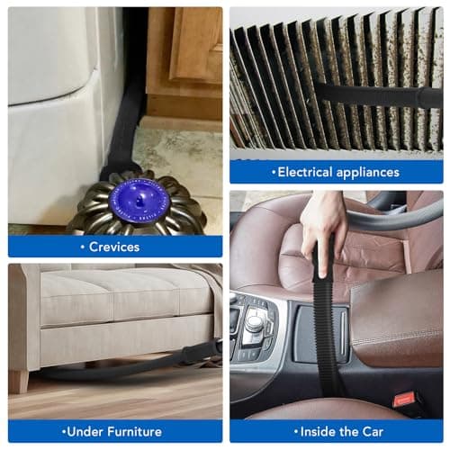 Sealegend Upgrade Dryer Vent Cleaner Kit Vacuum Hose Attachment Compatible with Most Vacuum Cleaner, Quickly Lint Remover Cleaning Supplies, Black — view 4
