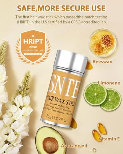 Samnyte Hair Wax Stick, Gel Tamer for Flyaways, Nourishing Slick Stick Pomade for Women & Kids, Slick Back & Styling Cream, Hair Styling Accessories for Teen Girls Gifts, 2.7 Fl Oz — view 4