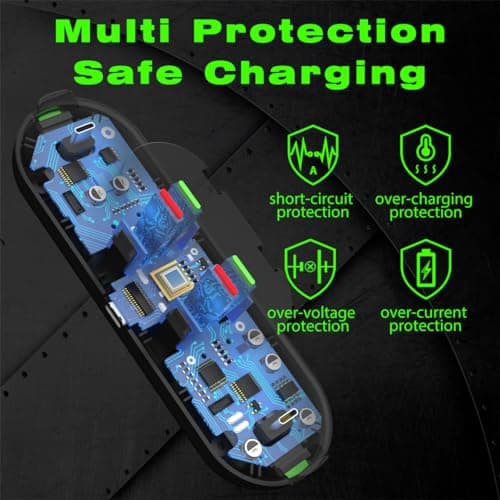 Switch Controller Charger for Nintendo Switch, Charging Dock with JoyCon/Pro / PS5 Controller, Charger Station with LED Indicator and Charger Cable for JoyCons, 6 in 1 Nintendo Charging Dock — view 2