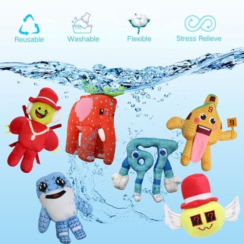 Steal a Brainrot Plush, Soft Huggable Decor for Rooms, 67 Plush, Strawberry Elephant, Los Tralaleritos, Lucky Block, Esok Sekolah, Sammy Plush, Collectible Gift for Fans (Blue 67) — view 2