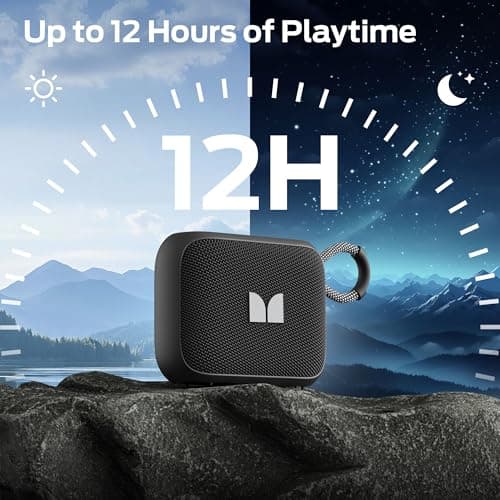 Monster S520 Portable Speaker, IPX7 Waterproof Speakers Bluetooth Wireless, Bluetooth 6.0 Small Speaker, 12 Hours Battery Life, TWS Pair for Outdoors/Beach/Home/Travel, Black — view 5