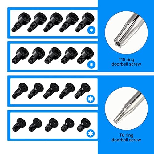 Replacement Screwdriver T6 T15 & + 20Pcs Screws Fit Ring Doorbell 2 3 4 Plus Pro Elite — view 2