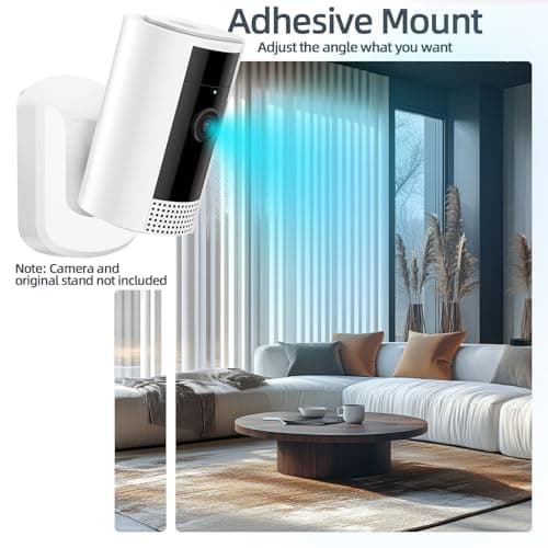 No Drill Ring Indoor Cam Adhesive Wall Mount Bracket - No Screws Needed, Easy Install - Compatible with Ring Cameras(1st Gen and 2nd Gen) for Home Surveillance (5 Pack) — view 2