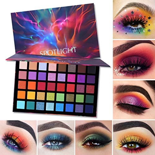 UCANBE Spotlight Eyeshadow Palette Professional 40 Color Eye Shadow Matte Shimmer Makeup Pallet Highly Pigmented Colorful Powder Long Lasting Waterproof Eye Shadow — view 5