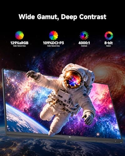KTC 27 Inch QHD Computer Monitor - 144Hz Gaming PC Monitor 2K, 4000:1 Contrast, 129% sRGB, Adaptive Sync, HDMI DP, Anti-Blue Light, 3-Side Frameless, for Casual Games and Work, VESA Mount H27T27S — view 4