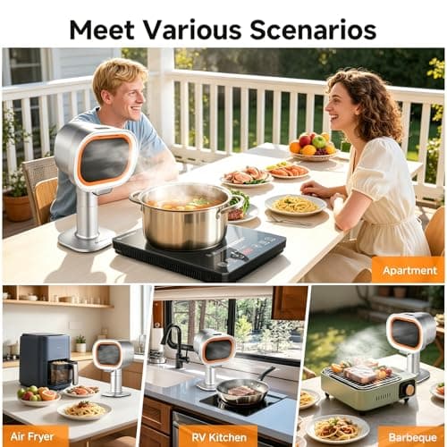 Portable Range Hood, 4-Speed Desktop Exhaust Fan with Telescopic Height — view 5