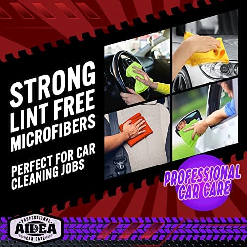 AIDEA Microfiber Cleaning Cloth 10PK, Micro Fiber Cloth for Cleaning Cars, Premium All Purpose Car Towels, Dusting Cloth Cleaning Rags SUVs, House, Kitchen, Window, Workshops, 12"×12" — view 5