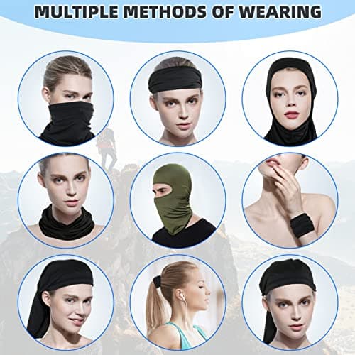 Zolenlo 6 Pack Ski Mask Balaclava Face Masks for Men Women Pooh Shiesty Mask Outdoor Full Cover Summer&Winter Protection Black — view 3