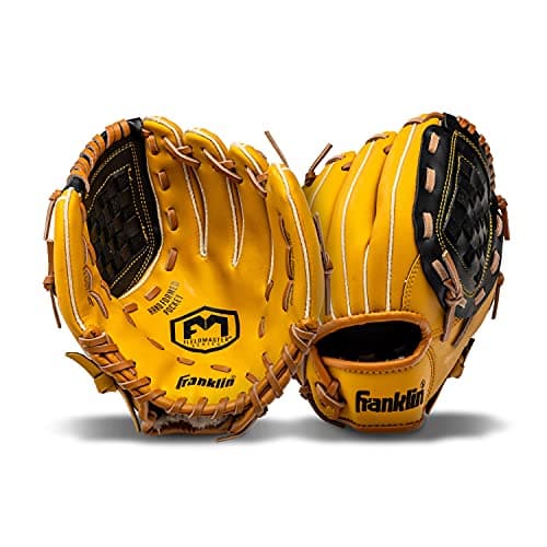 Franklin Sports Baseball and Softball Glove, Youth Baseball Gloves, Right Hand Throw, 10"