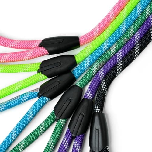 WePet Dog Training Slip Leash, No Pull, Durable Reflective Lead, Puppy Heavy Duty Loop Rope, Comfortable Handle, 6 ft, 1/2 inch, diam. Purple/Black — view 4