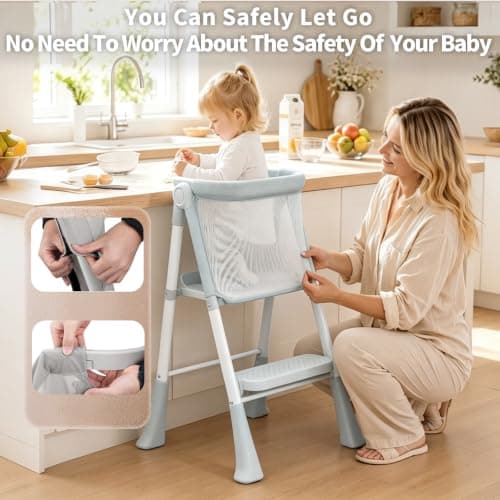 Foldable Toddler Standing Tower, Kitchen Helper Stool for Kids 1.5-6 Years — view 5
