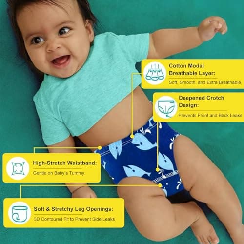 Upairy Training Pants for Boys Girls,Toddler Potty Training Underwear (10PCS,S) — view 5