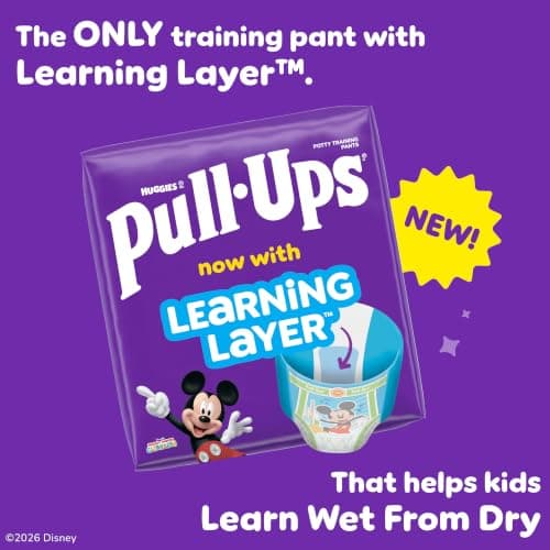 Pull-Ups Boys' Potty Training Pants, Size 3T-4T Training Underwear (32-40 lbs), 20 Count