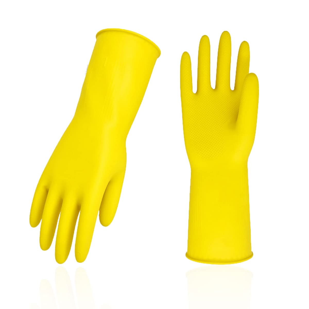 Vgo... Reusable Household Gloves, Dishwashing gloves, Extra Thick, Long Sleeves, Kitchen Cleaning/Painting/Gardening/Pet Care
