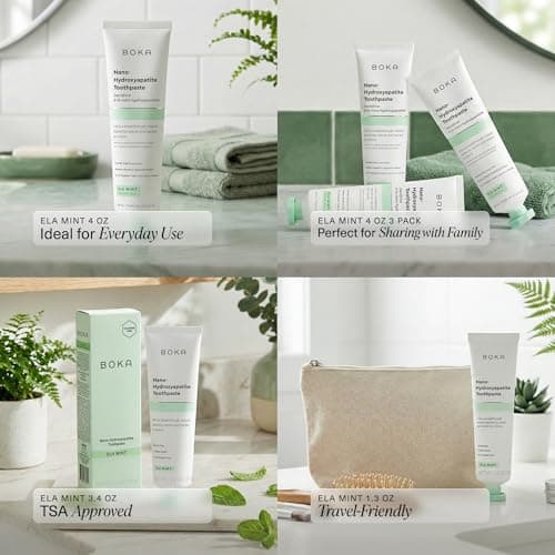 Boka Fluoride Free Toothpaste, Nano Hydroxyapatite Toothpaste, Appropriate for Sensitive Teeth - for Adult Oral Care - Ela Mint Flavor, 4 Fl Oz 1Pk — view 4