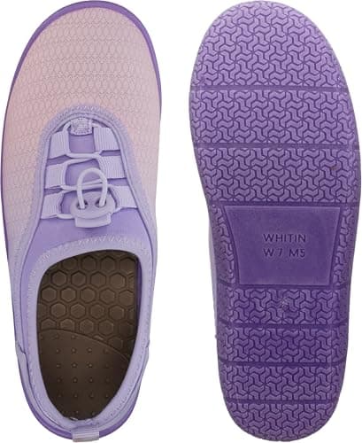 WHITIN Womens Water Shoes Barefoot Aqua Socks Size 7 Swim Beach Surfing Jogging Walking Boat Sand Kayaking Waterpark Surfing Travel Quick Dry Female Flat Purple — view 4