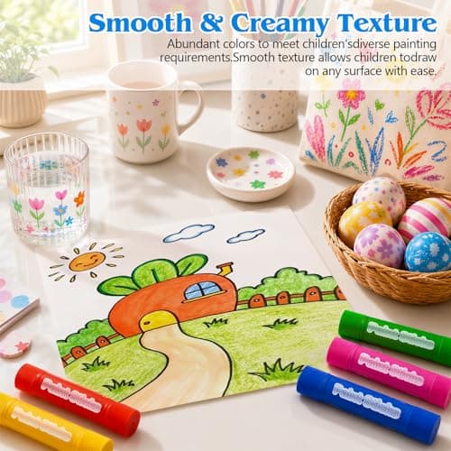Tempera Paint Sticks,24 Colors Washable Paint for Kids,Painting Supplies For Classroom School Students,No Mess,Quick Drying,No-Toxic,Works Great on Paper,Wood,Glass,Ceramic,Canvas — view 5