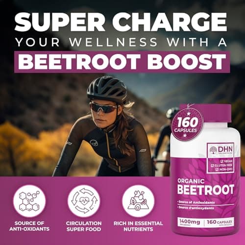*BONUS SIZE* 160 Capsules of High Potency Organic Beetroot Powder | 1,400mg per serving (700mg per capsule x2) | Energy Support | Antioxidant Support | A Natural Super Food | Canadian Made