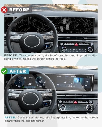 CDEFG 3Pcs for 2026 Hyundai Tucson Screen Protector, Tempered Glass 2025 2026 Tucson (SE, SEL, SEL Convenience, XRT, Limited) Accessories 12.3 Inch All-in-One Touchscreen & AC Screen Cover