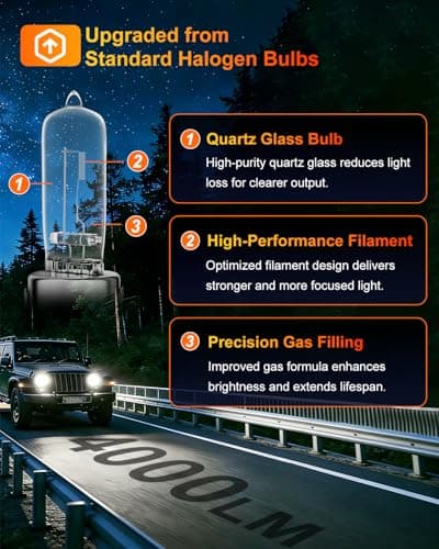 OKOENIEO 9012 Halogen Headlight Bulb, 12V 55W Standard Halogen Light Bulb, 3800K, 4000 Lumens, High Brightness Headlight Bulb, Head Light Bulbs for Car,Headlight Bulbs Low Beam, Pack of 2 — view 2