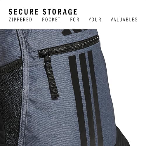 adidas Alliance Sackpack – Drawstring Backpack for Sports, Small Gym Bag, Twill Onix Grey/Black/3, OSFA — view 2