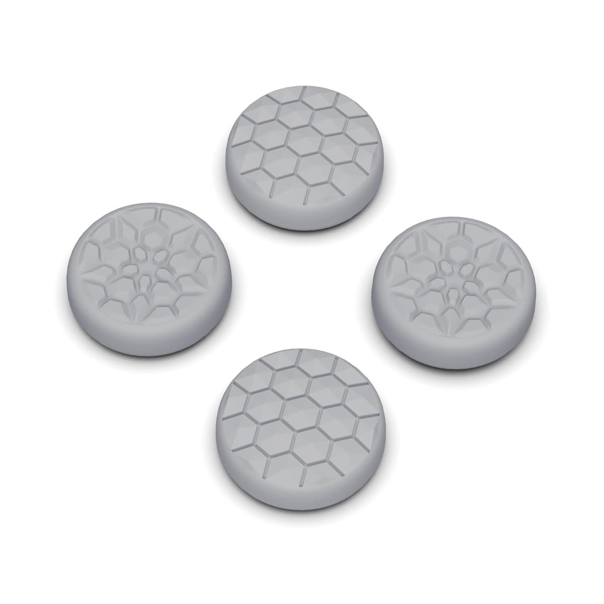 playvital Thumb Grip Caps for Steam Deck LCD, for PS Portal Remote Player Silicone Thumbsticks Grips Joystick Caps for Steam Deck OLED - Diamond Grain & Crack Bomb Design Fleeting Gray